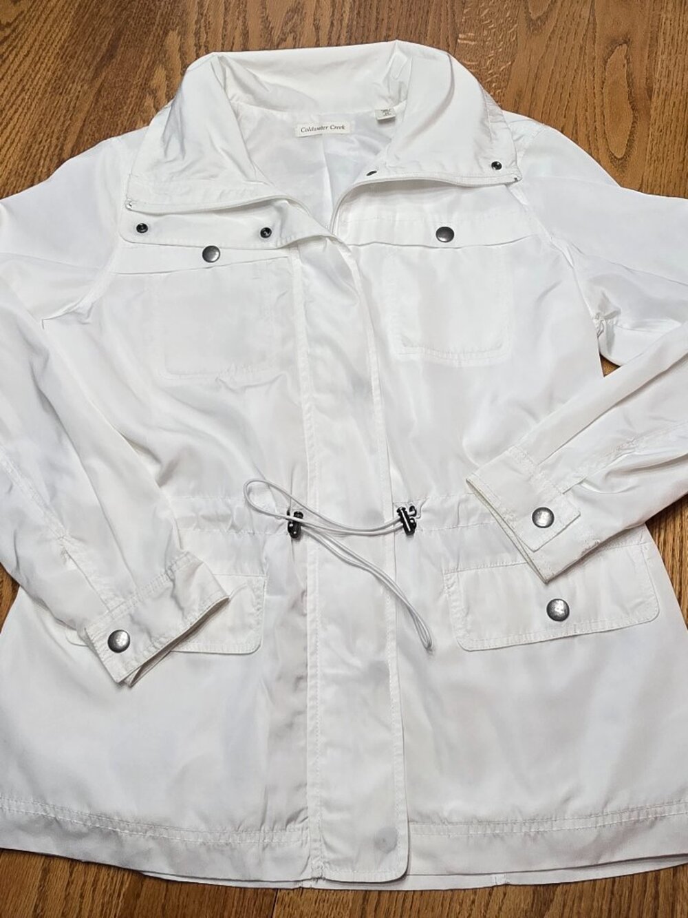 Coldwater Creek Outerwear Zip Up Lightweight Jacket Medium White